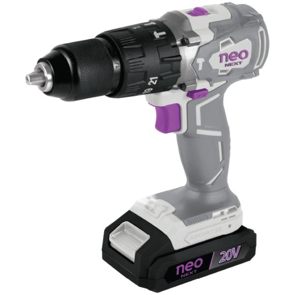 Taladro Percutor Brushless 13mm 20v Bateria 2a