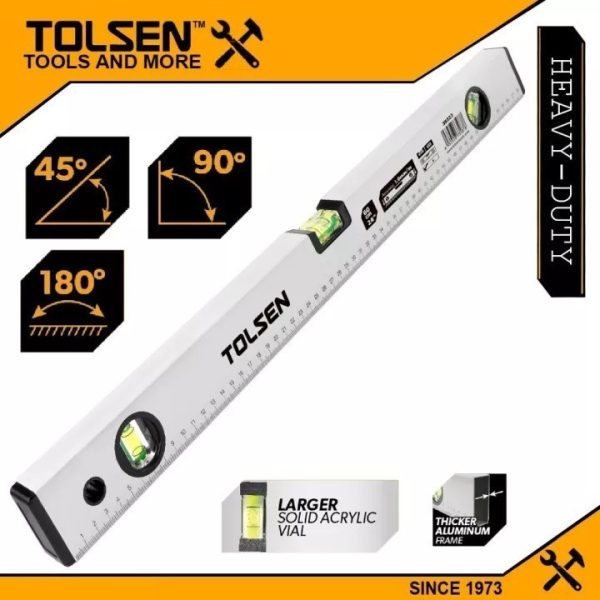Nivel De Aluminio C/regla 200cms/80 PuLG Tolsen Pro 35229 - Imagen 2