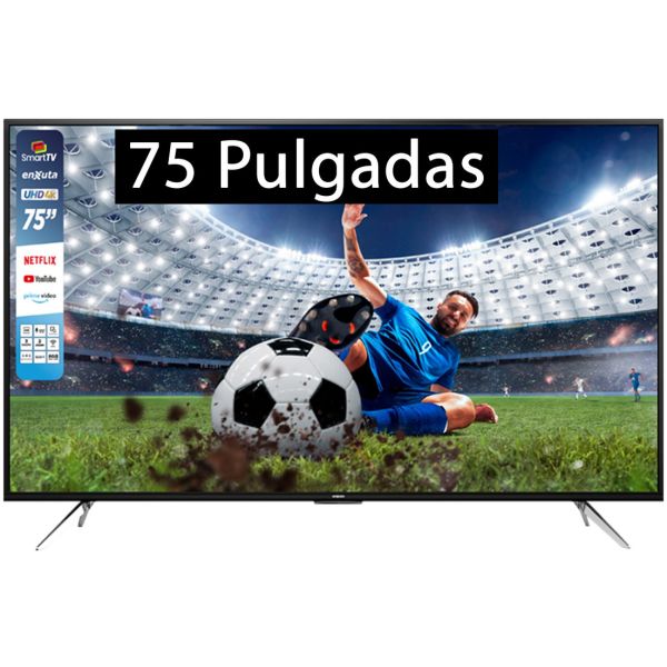 Smart Tv Enxuta 75 Uhd 4k Linux Netflix Hdmi Usb Dimm