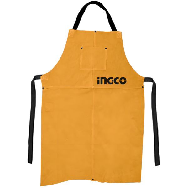 Delantal De Cuero Amarillo 90x60cm Para Soldador Ingco Hgva0