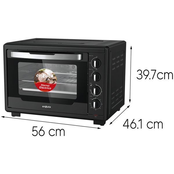 Horno Electrico Enxuta 55lts 2000w Con Accesorios Dimm - Imagen 10