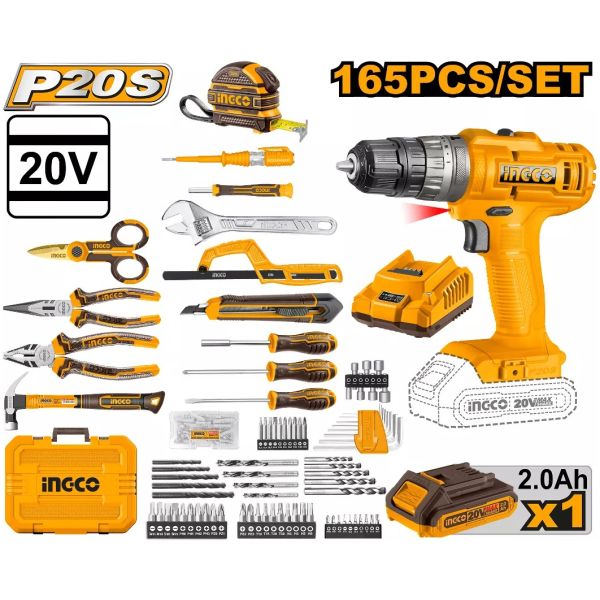 Kit Atornillador Percutor 165 Acc + Valija Ingco Hkthp11651 - Imagen 2