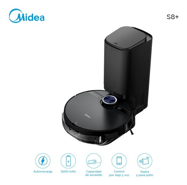 Aspiradora Y Trapeadora Robot Midea S8+ Color Negro - Imagen 2