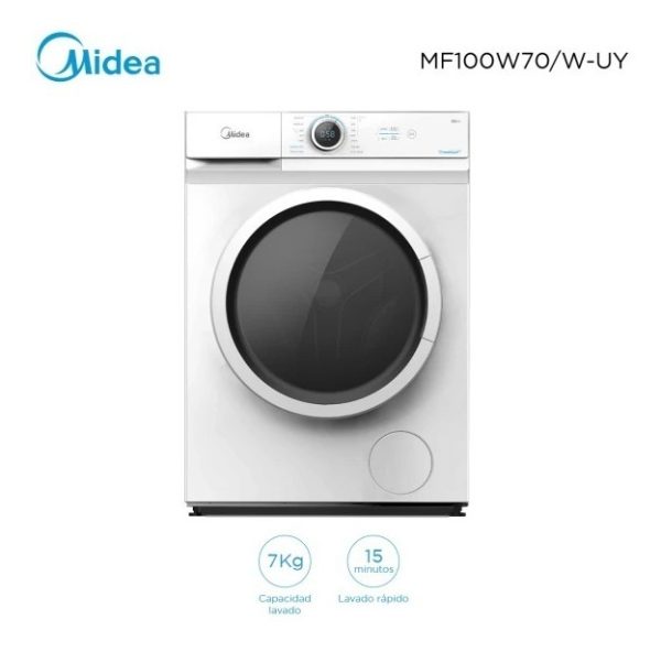 Lavarropa Midea Carga Frontal 7kg 1200rpm Display Led Color - Imagen 3