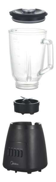 Licuadora Midea Negra 1,5l Jarra De Vidrio Mj-bl6014w Color - Imagen 4