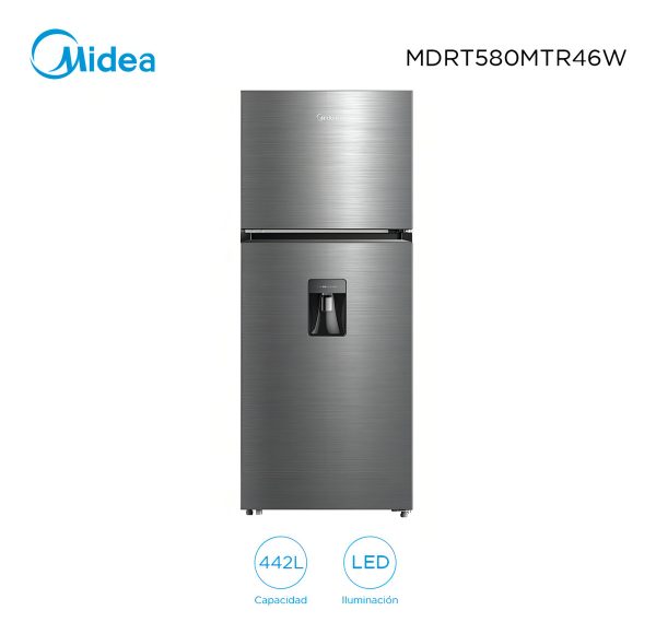 Heladera Inox Inverter 407l Midea Mdrt580mtr46w Color Gris - Imagen 2