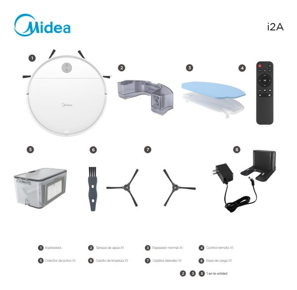 Aspiradora Y Trapeadora Robot Midea I2a Color Blanco - Imagen 8