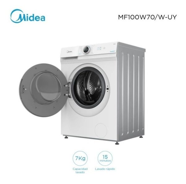 Lavarropa Midea Carga Frontal 7kg 1200rpm Display Led Color - Imagen 6
