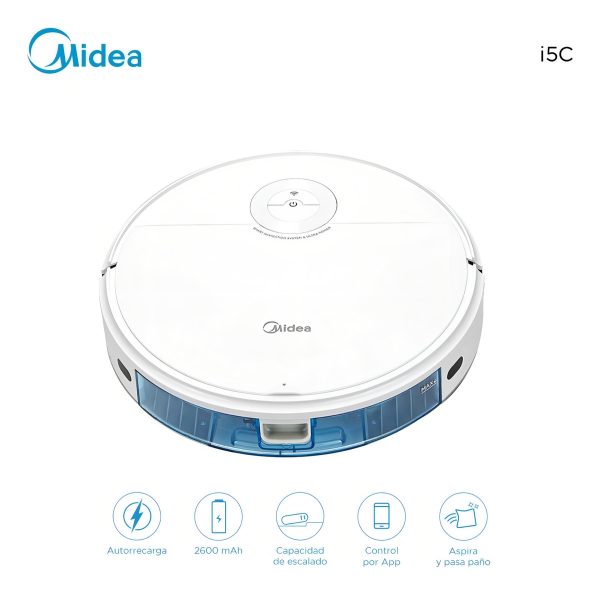 Aspiradora Robot Midea I5c Trapeadora Wifi 4000pa Tanque De - Imagen 4