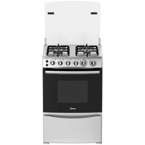Cocina A Gas Con Grill Midea Mfo24ambmges Color Gris