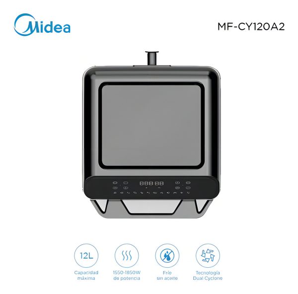 Freidora Sin Aceite Airfryer Midea Mf-cy120a2 12 Litros Colo - Imagen 5