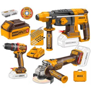 Kit Taladro + Amoladora + Rotomartillo Ingco Cosli241198