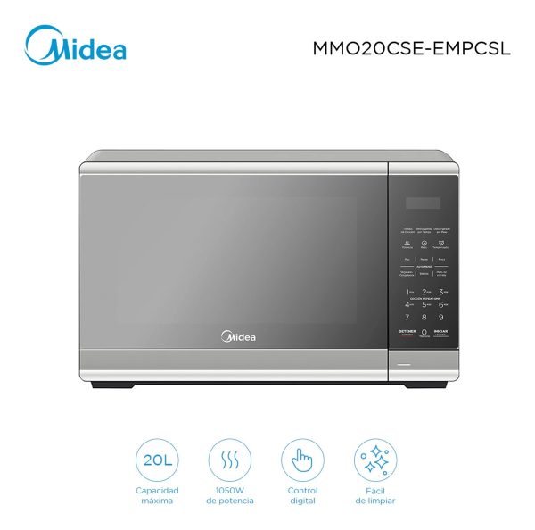 Horno Microondas 20l Midea Inox Mmo20cse-empcsl - Imagen 2