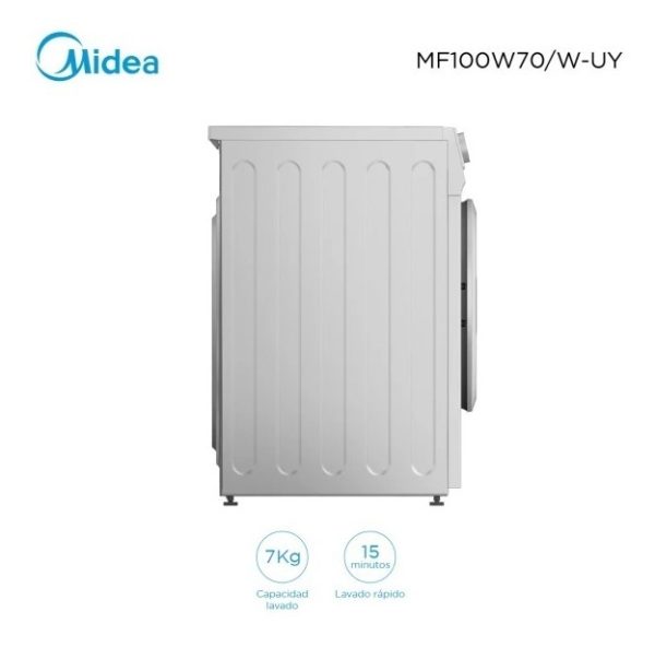 Lavarropa Midea Carga Frontal 7kg 1200rpm Display Led Color - Imagen 7
