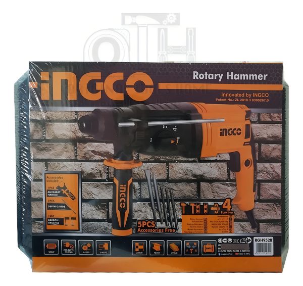 Rotomartillo Ingco Industrial 950w + Cinceles Y Brocas - Imagen 4