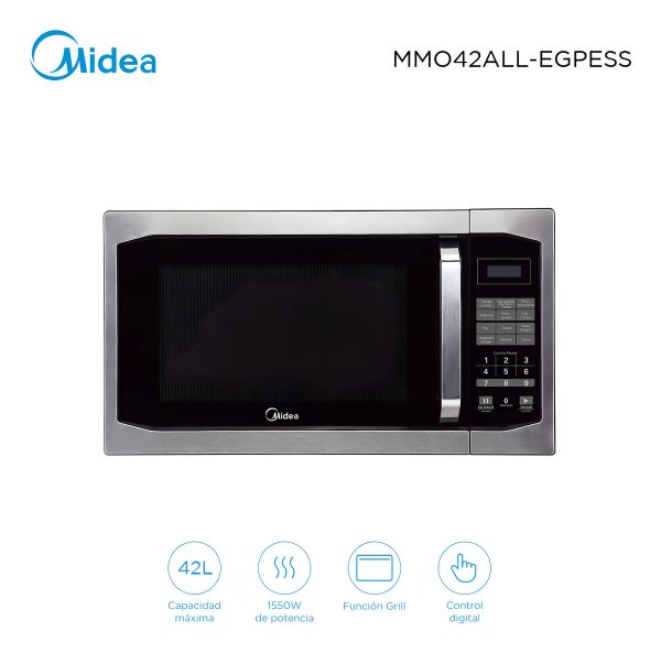 Horno Microondas Con Grill 42l Midea Inox Mmo42allegpe - Imagen 2