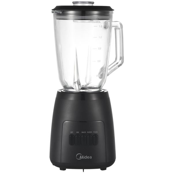 Licuadora Midea Negra 1,5l Jarra De Vidrio Mj-bl6014w Color