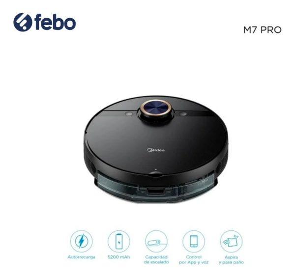 Aspiradora Robot Midea Control Por App Y Voz Color Negro M7p - Imagen 4