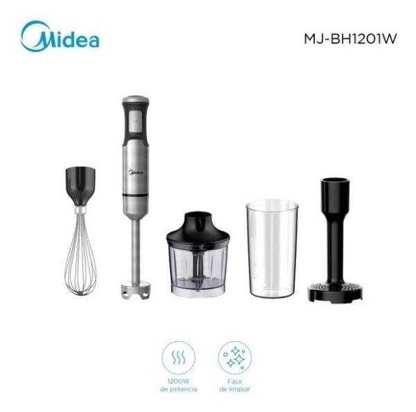 Mixer 4 En 1 Midea 1200w Picadora Batidora Procesadora Color - Imagen 2