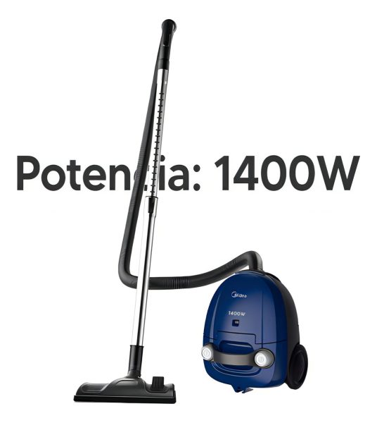Aspiradora Midea Canister Con Bolsa 1400w 1lts Dimm Color Az - Imagen 3