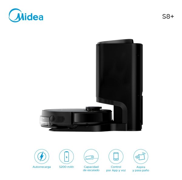 Aspiradora Y Trapeadora Robot Midea S8+ Color Negro - Imagen 5