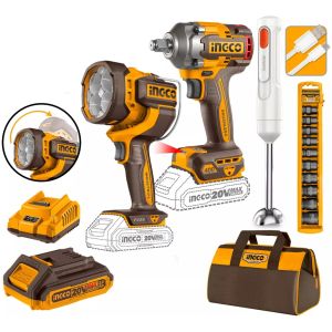 Kit Llave Impacto + Linterna + Mixer Ingco Cosli240961