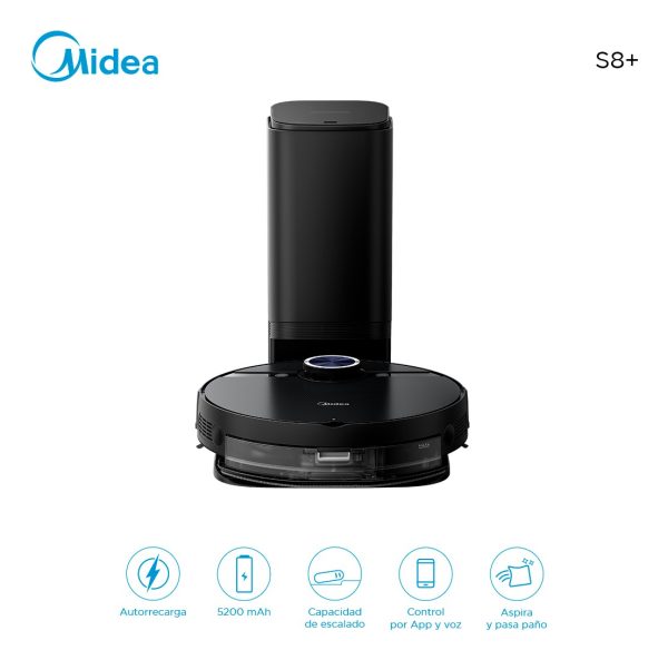 Aspiradora Y Trapeadora Robot Midea S8+ Color Negro - Imagen 4