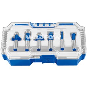 Set De 6 Fresas Para Router Vástago 6mm Wadfow Wrksr0106