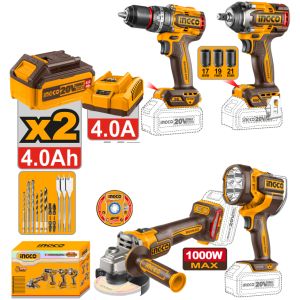 Kit 4 Herramientas A Batería 20v P20s Con Bolso Y Accesorios