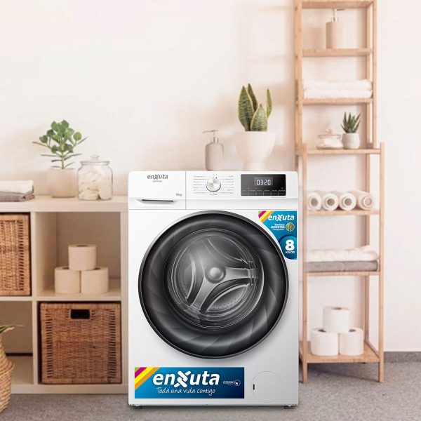 Lavarropa Enxuta 8kg Blanco Inverter Lenx1685 1400rpm - Imagen 5