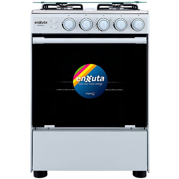 Cocina A Gas 4 Hornallas Enxuta Cenx9604w Grill Mesada Inox