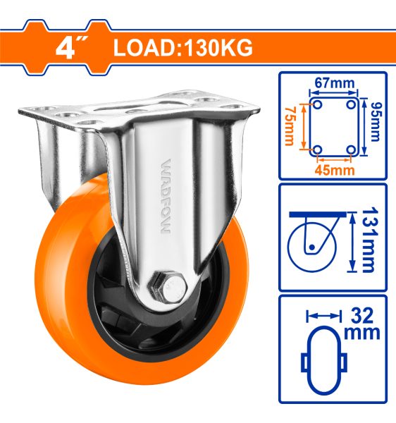 Rueda Fija Para Carritos O Gaveteros 4 Wadfow Wjl2341 - Imagen 2