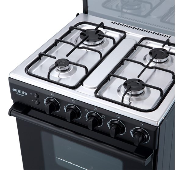 Cocina A Gas 4 Hornallas Enxuta Cenx9604n Grill Mesada Inox - Imagen 5