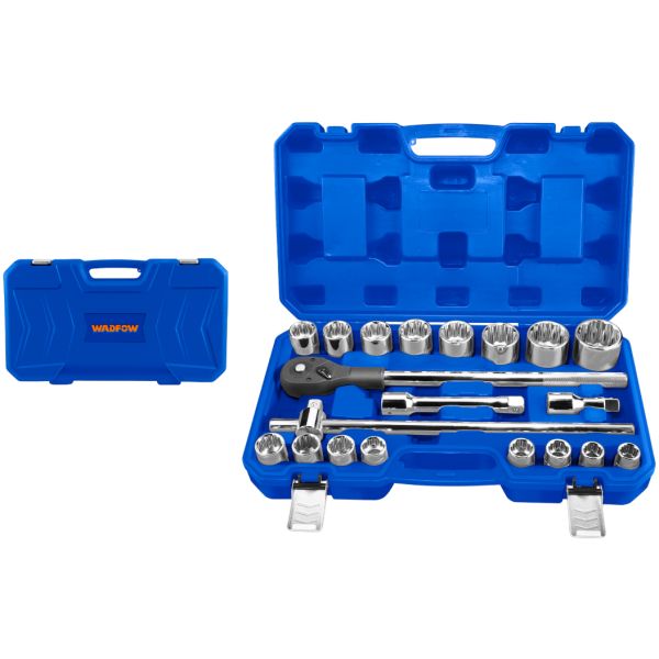 Set 21 Dados 3/4 21 Piezas + Barras Extension Wadfow Wst4d21