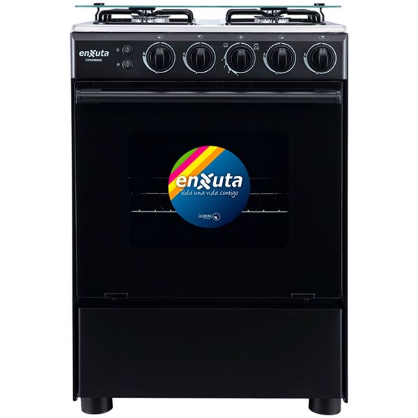 Cocina A Gas 4 Hornallas Enxuta Cenx9604n Grill Mesada Inox