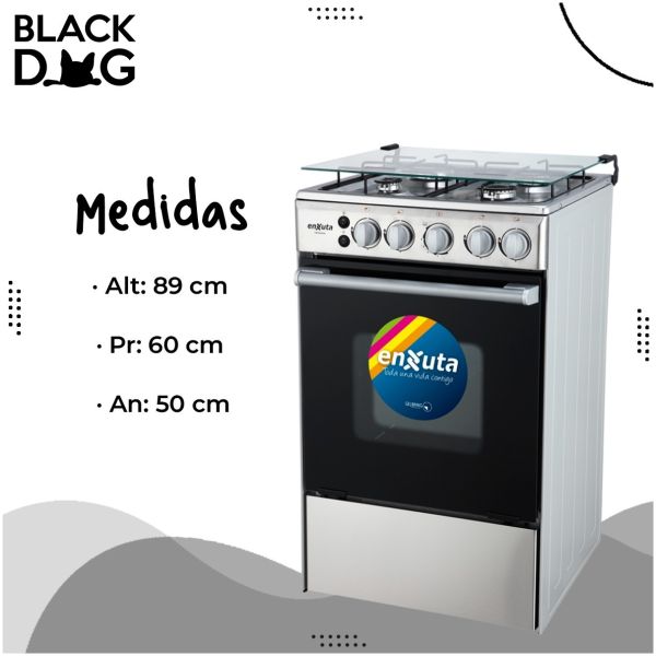 Cocina A Gas Enxuta Inox Cenx9504i Termocupla Seguridad Colo - Imagen 4