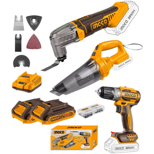Kit Taladro Atornillador + Mult + Aspiradora Cosli240685