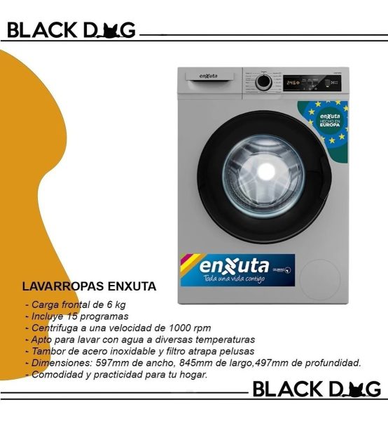 Lavarropa Enxuta Carga Frontal 6kg Digital Silver - Imagen 2