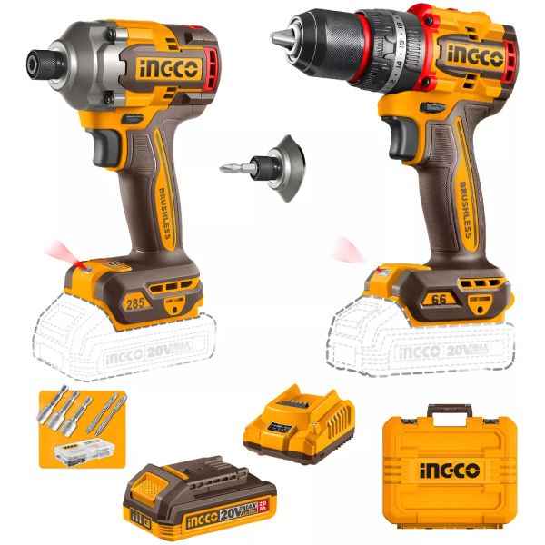 Impacto + Taladro Atornillador Percutor 66nm Ckli20277 Ingco