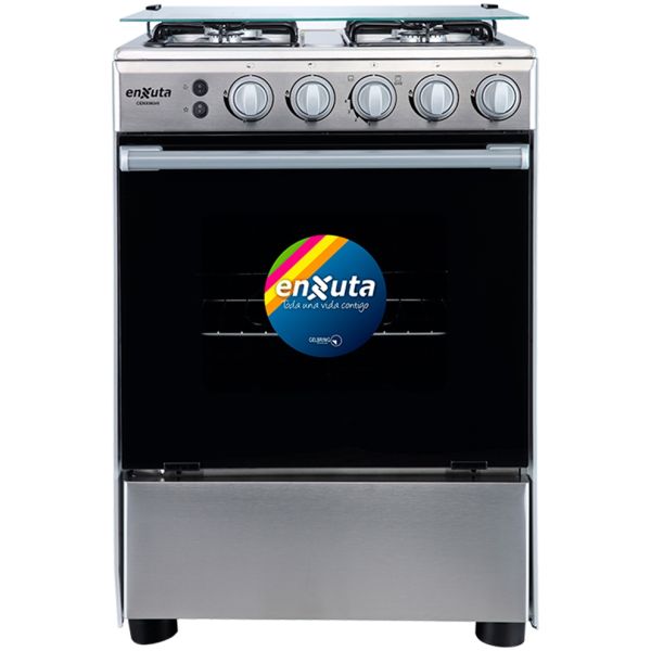 Cocina A Gas 4 Hornallas Enxuta Cenx9604i Inox Grill Superio