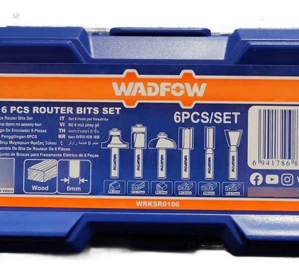 Set De 6 Fresas Para Router Vástago 6mm Wadfow Wrksr0106 - Imagen 3