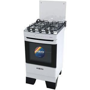Cocina A Gas Enxuta Cenx27542w Con Grill Electrico Color Bla