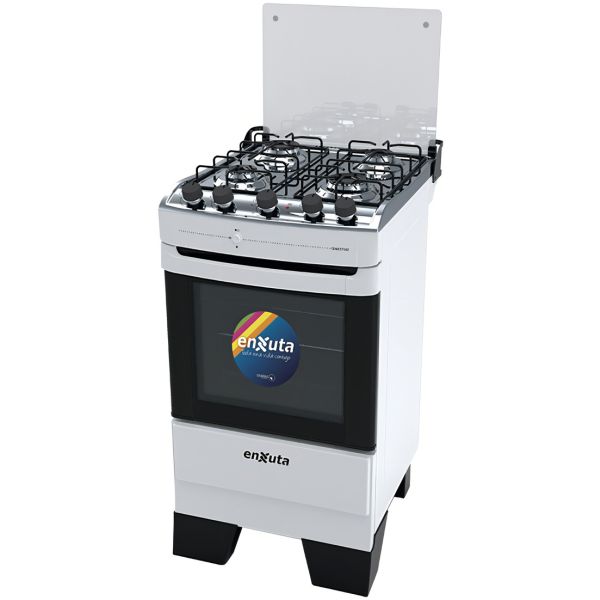 Cocina A Gas Enxuta Cenx27542w Con Grill Electrico Color Bla