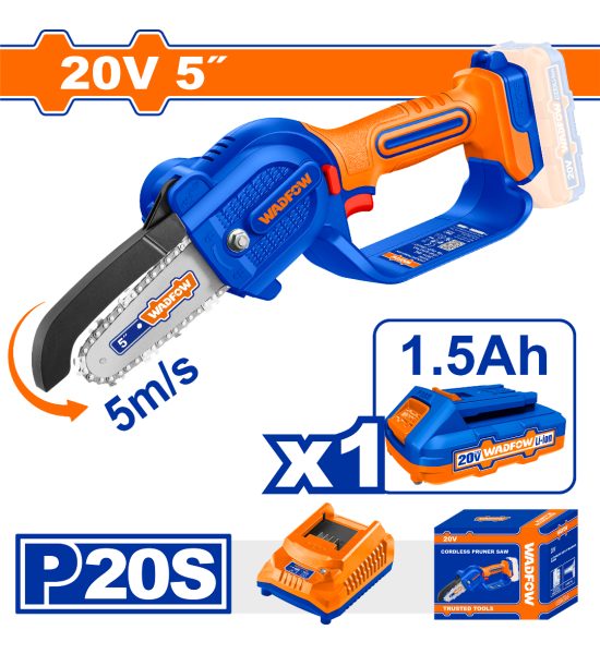 Mini Motosierra A Bateria 5 20v P20s Bat - Wclp552 Wadfow Co - Imagen 2