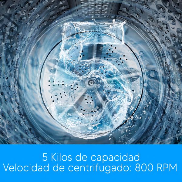 Lavarropas Enxuta 5kg Carga Superior Bomba Incluída En Color - Imagen 3