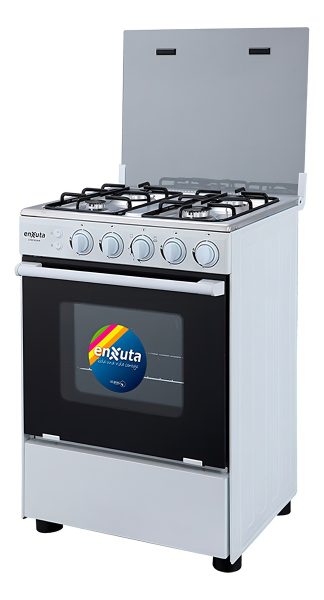 Cocina A Gas 4 Hornallas Enxuta Cenx9604w Grill Mesada Inox - Imagen 3