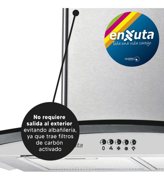 Campana Enxuta Cssenx136 Extractora De 60 Cm Acero Inoxidabl - Imagen 2