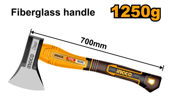 Hacha De Mano Mango 1250g Fibra De Vidrio Ingco Hax0811250 - Imagen 2