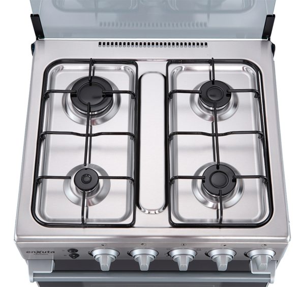 Cocina A Gas 4 Hornallas Enxuta Cenx9604i Inox Grill Superio - Imagen 6