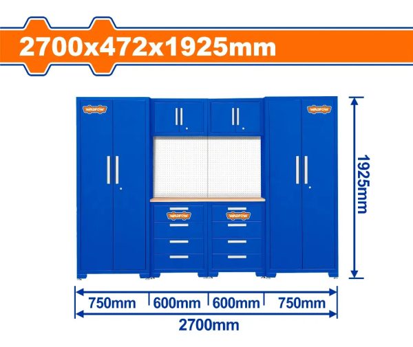 Gabinete Mod Taller Trabajo 2700x472x19258mm Wadfow Wcs3a06 - Imagen 2